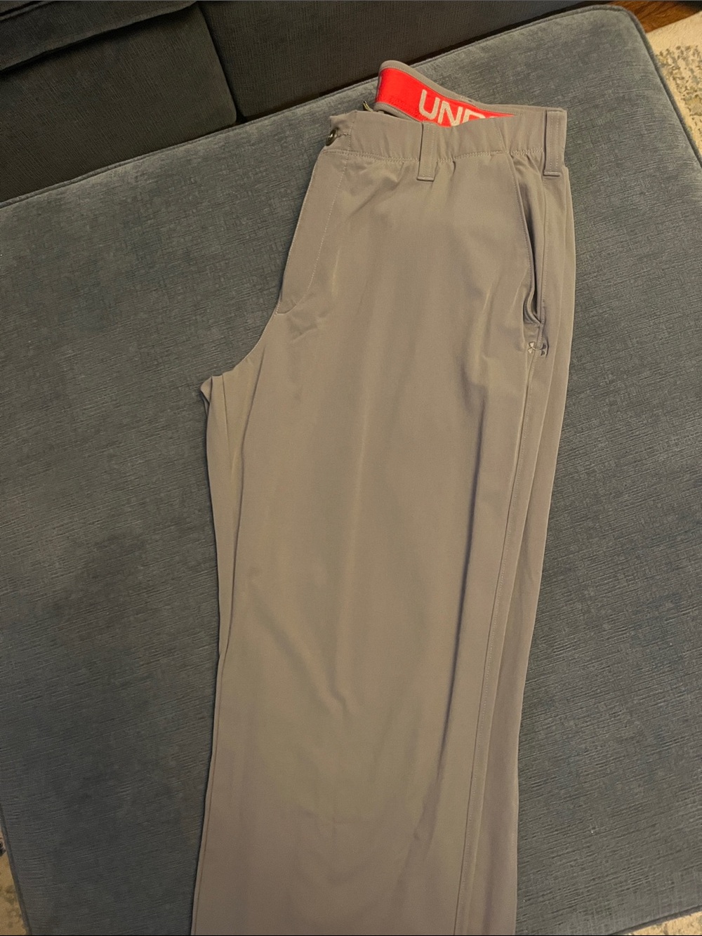 Under Armour Men's Gray Chinos with Red Waistband 40x32